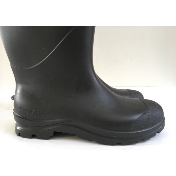 Servus Rubber Black Rain Muck Boots Mens Sz 8 Womens Size 10 Unisex Made In USA - Picture 4 of 11